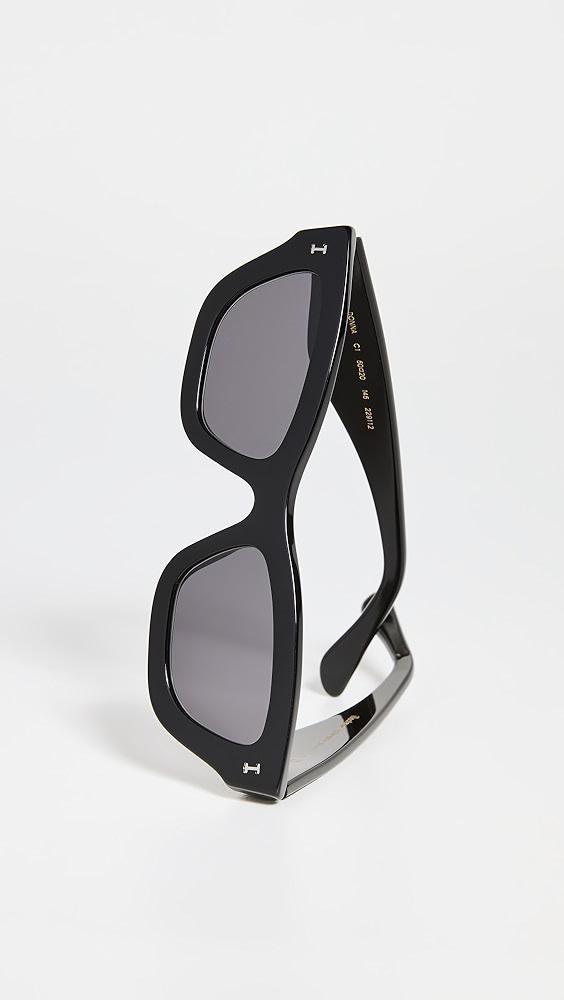 Illesteva Donna Black Sunglasses | Shopbop Product Image