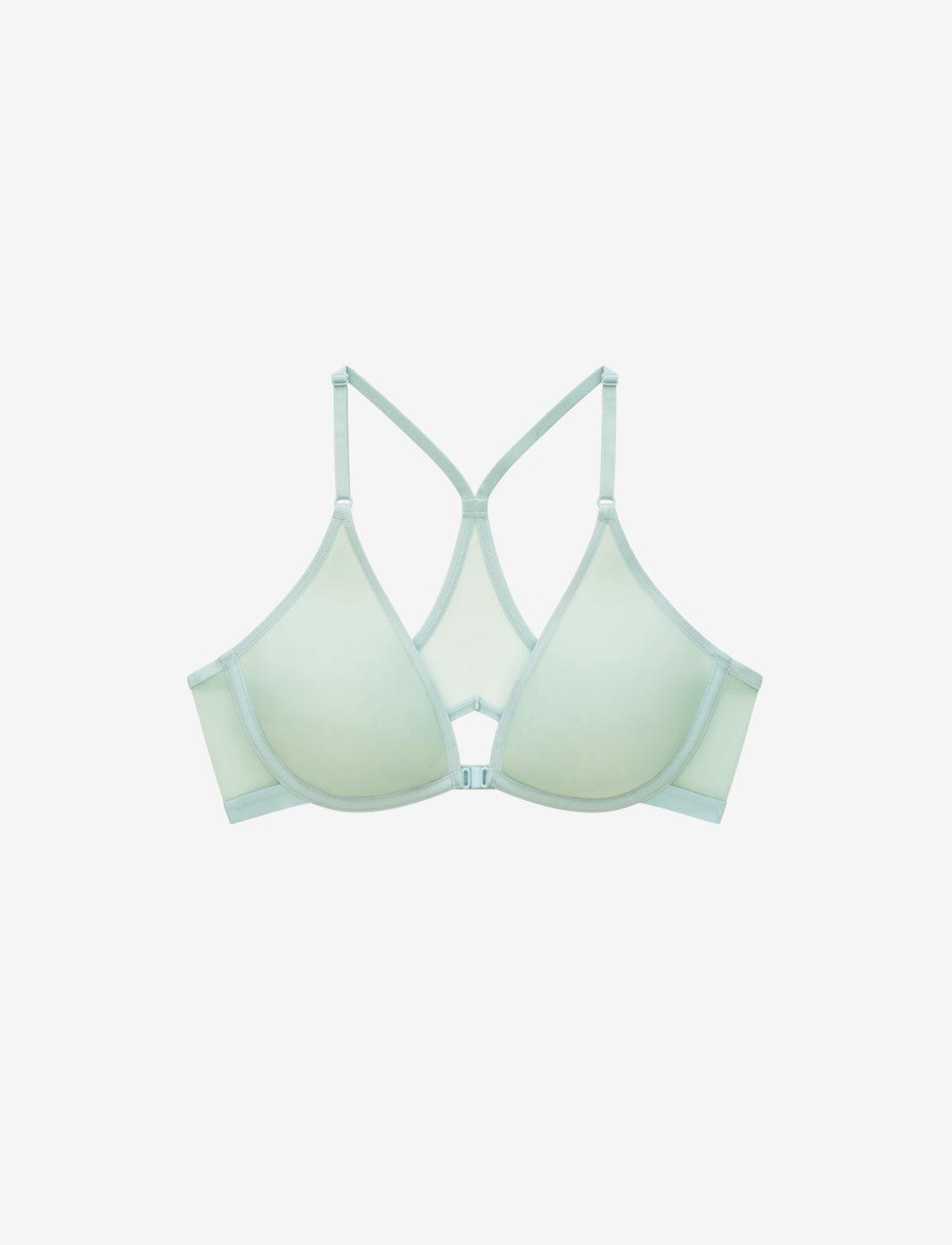Bare Mesh Front Close Racerback Bra Product Image