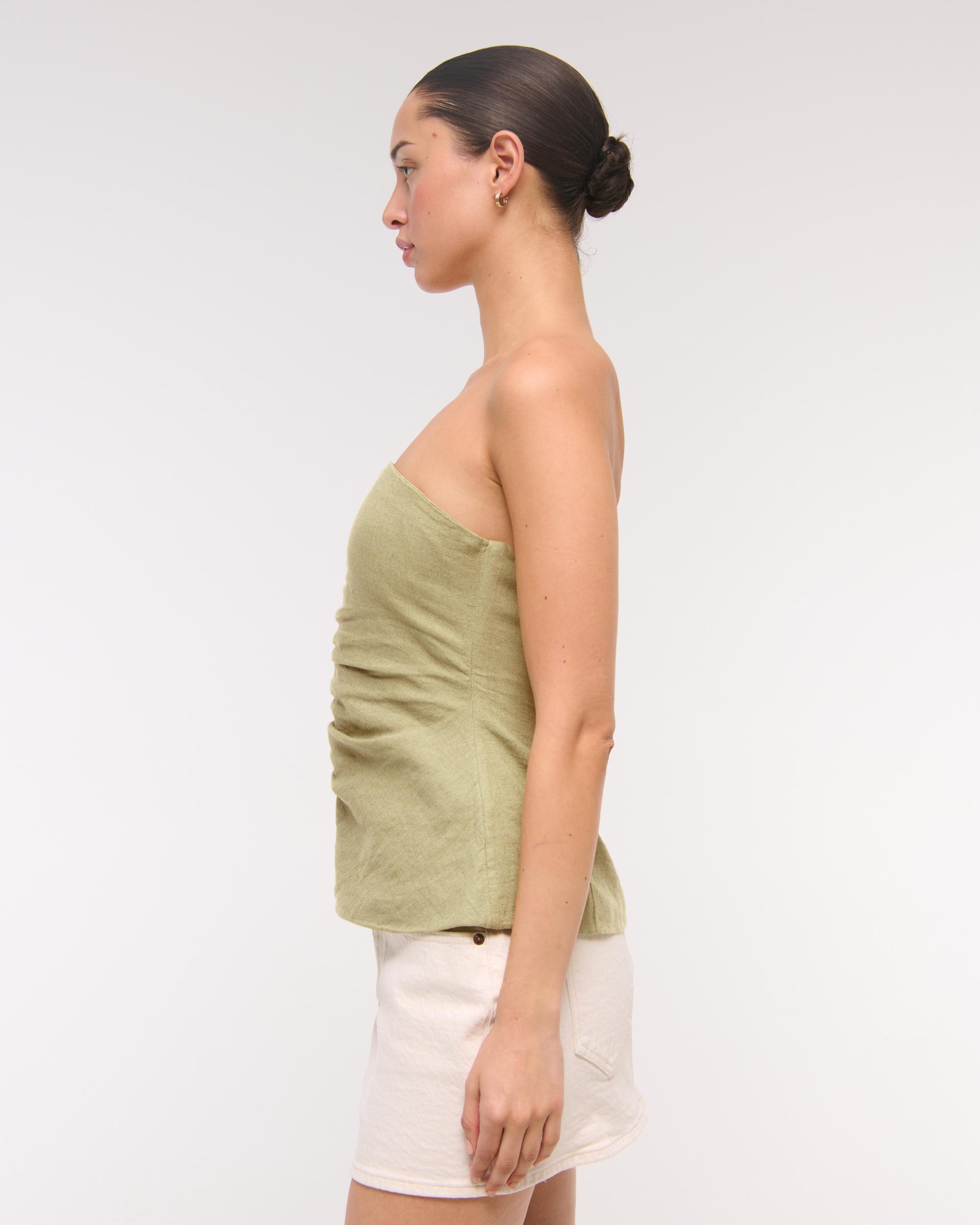 Linen-Blend Tube Top Product Image