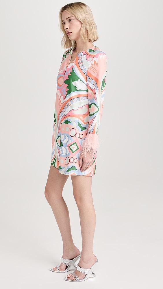 English Factory Print Mini Tunic Dress With Feather | Shopbop Product Image