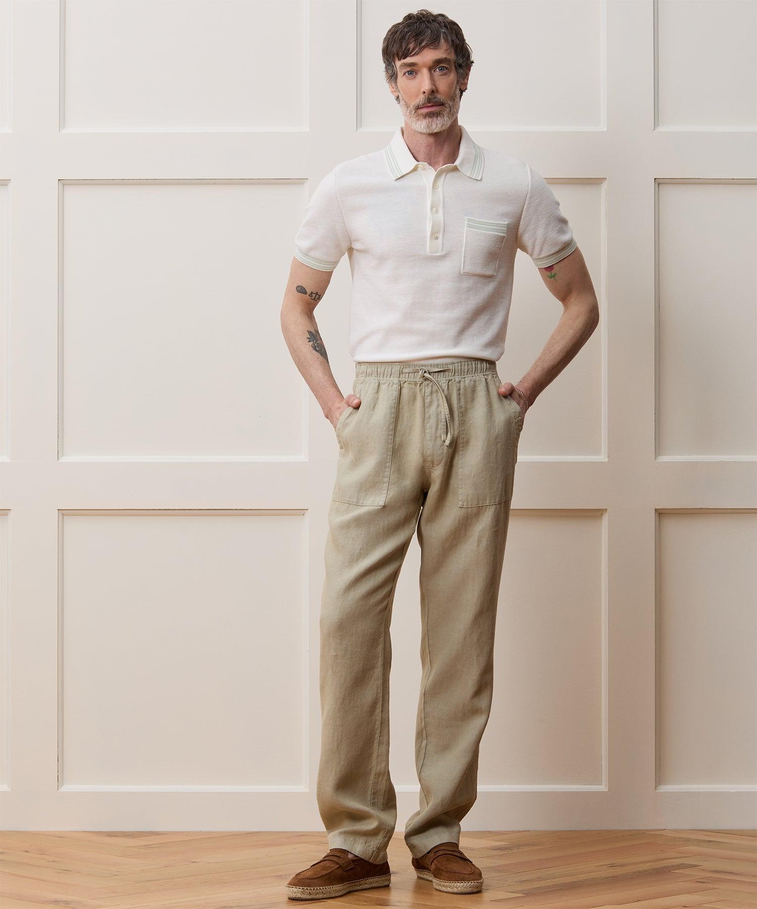 Straight Fit Linen Beach Pant Product Image