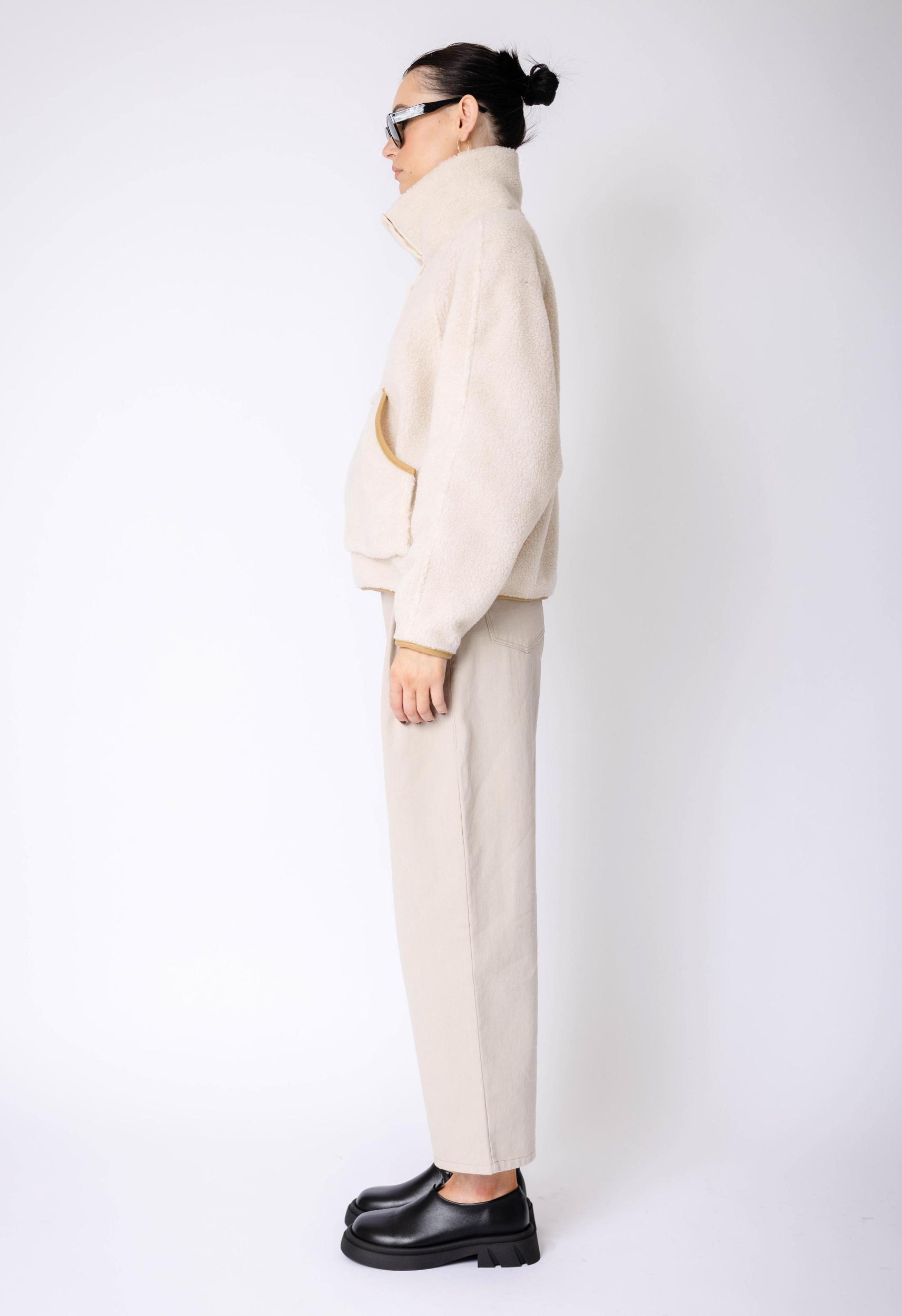 Fleece Pullover In Cream Product Image