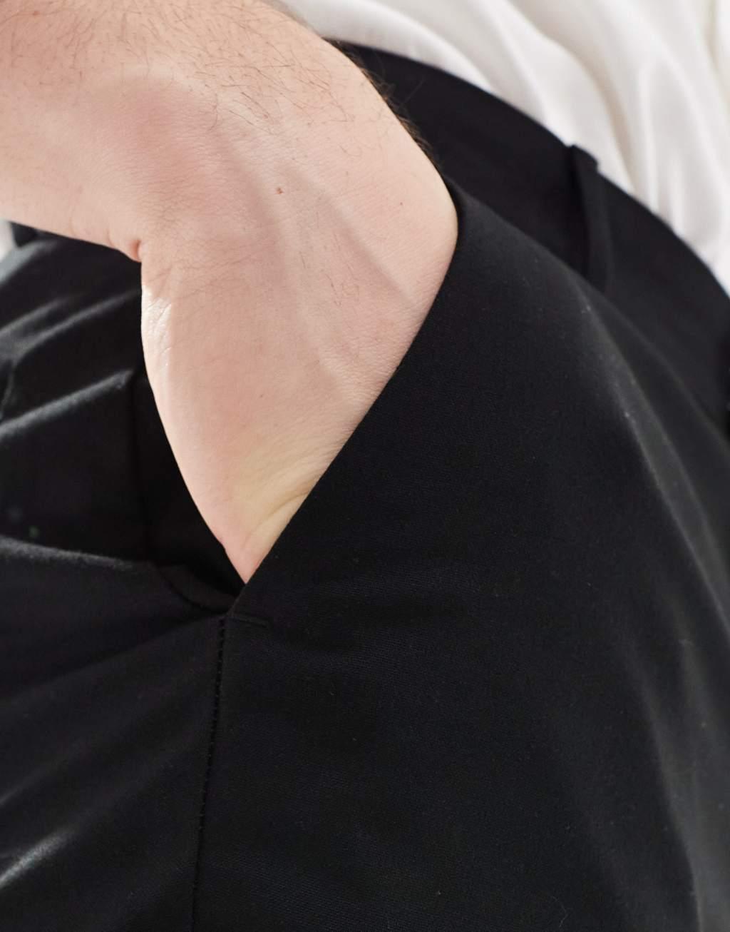 ASOS DESIGN smart skinny fit pants in black Product Image