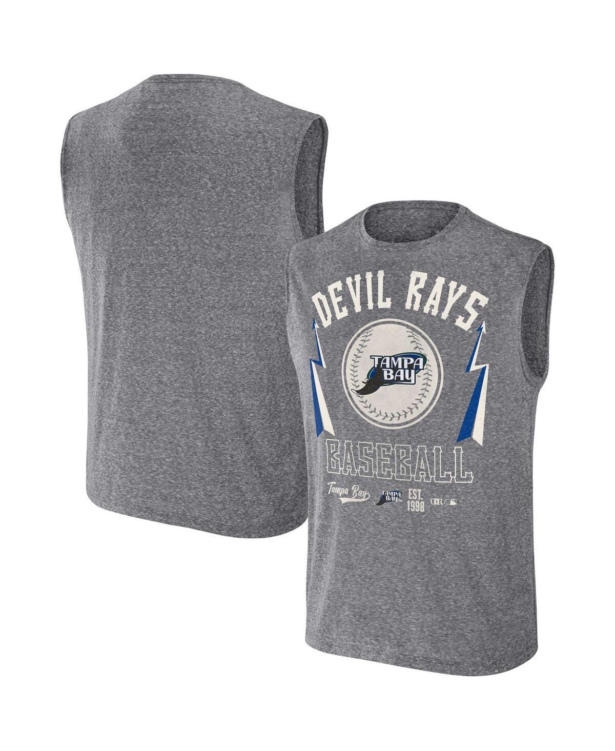 Mens Darius Rucker Collection by Fanatics Charcoal Tampa Bay Rays Relaxed-Fit Muscle Tank Top Product Image