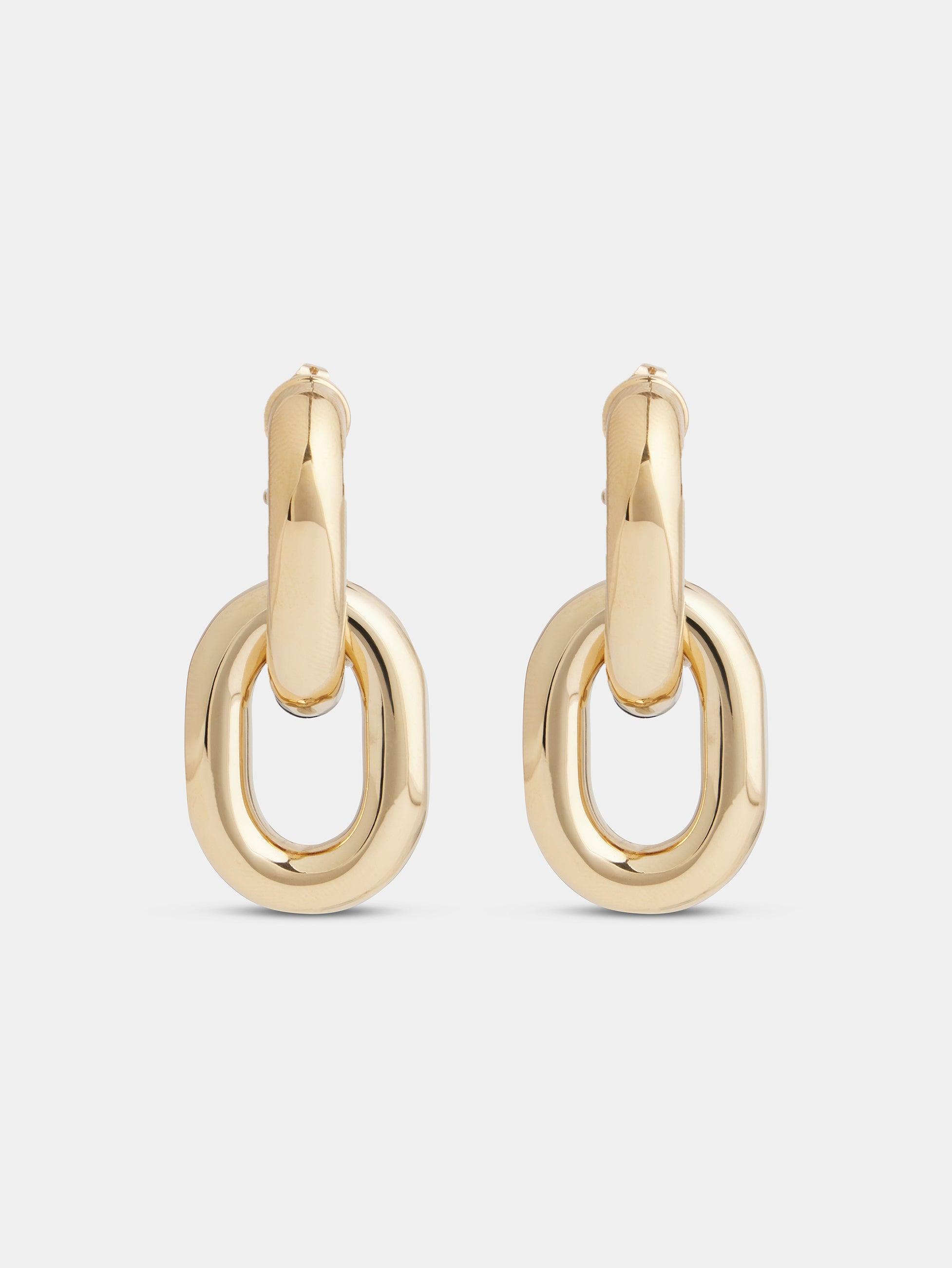 Gold Double XL Link earrings Product Image