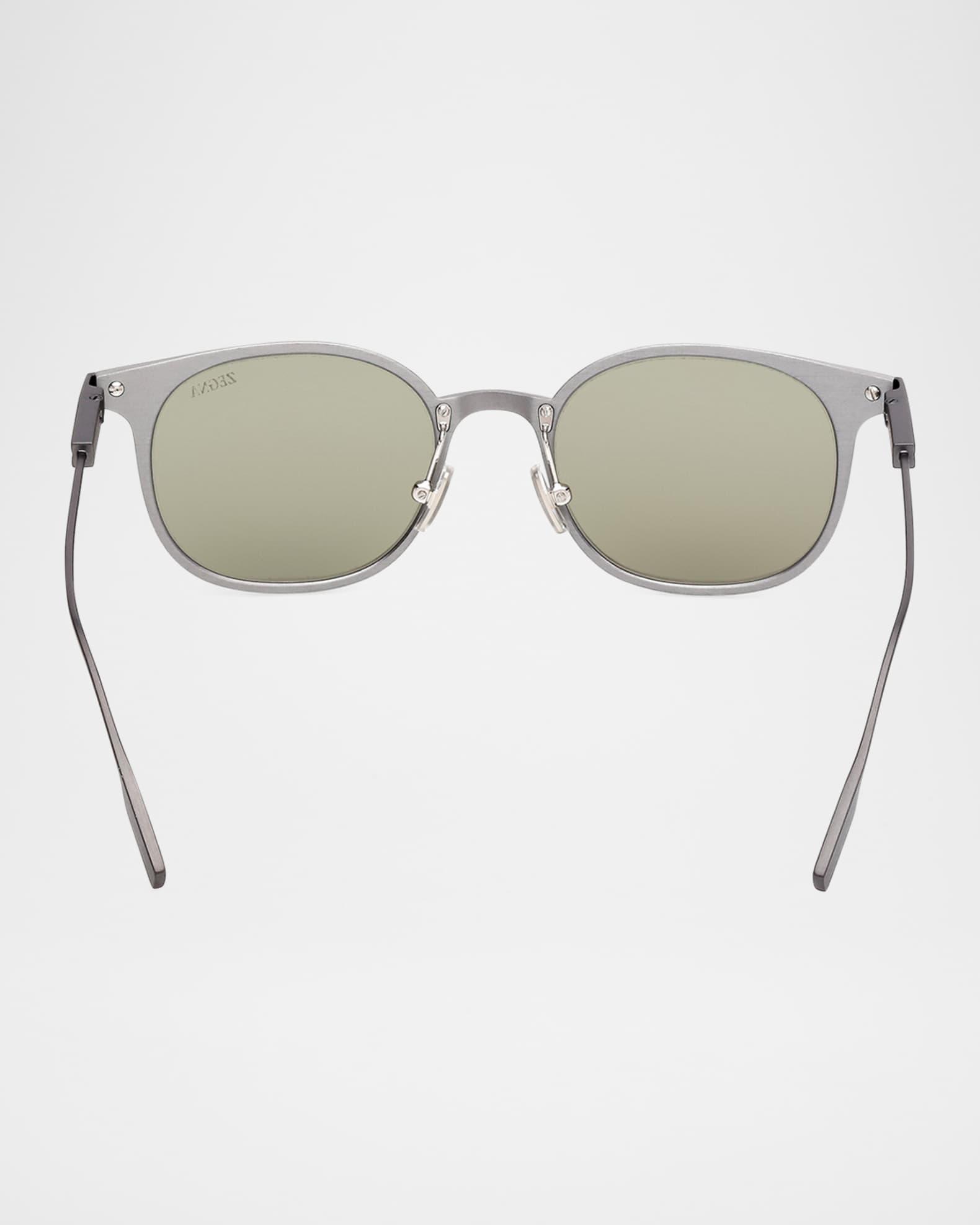 Men's Round Metal Sunglasses Product Image