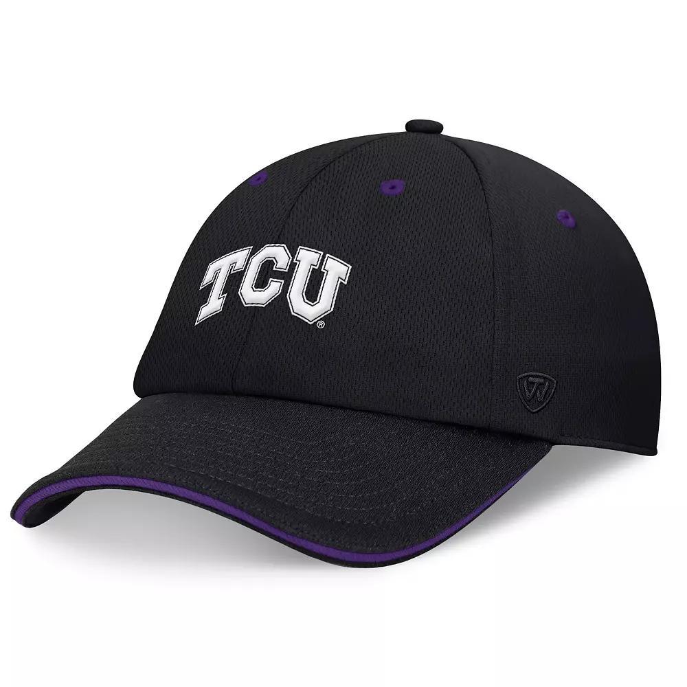Men's Top of the World Black TCU Horned Frogs Release Adjustable Hat Product Image