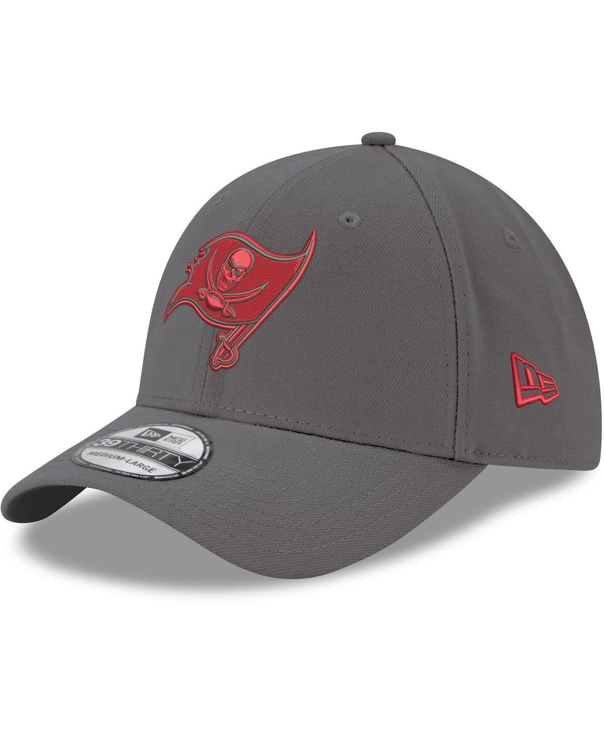 Mens Graphite Tampa Bay Buccaneers Primary Logo Storm 39THIRTY Flex Hat Product Image