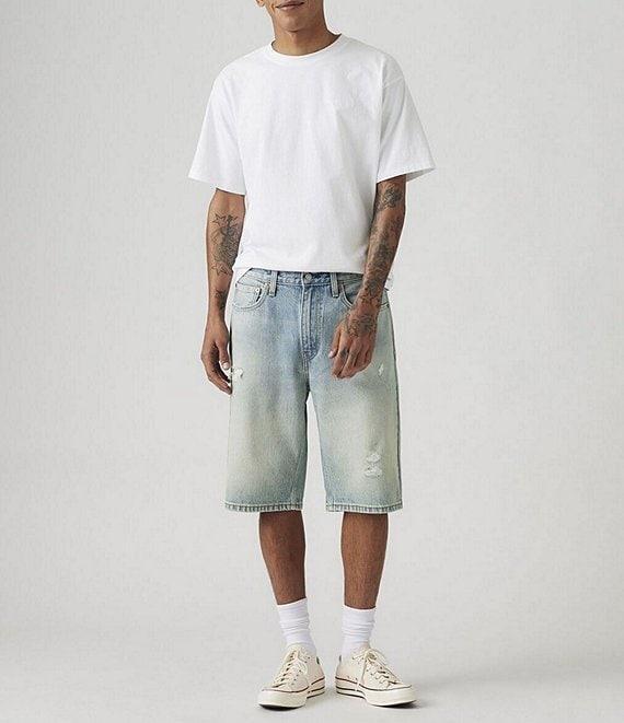 Levi's® 469 Loose Fit Destructed-Detail 10 3/4#double; Inseam Denim Shorts Product Image