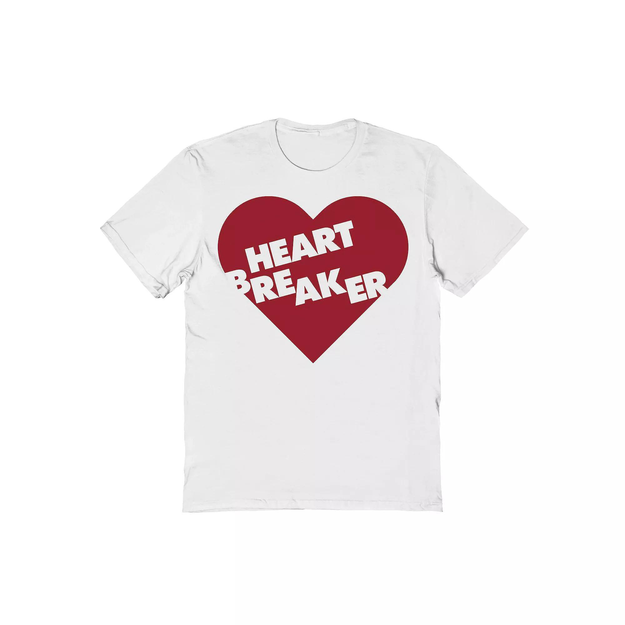 Men's Heartbreaker Valentine's Graphic Tee, Size: XL, White Product Image