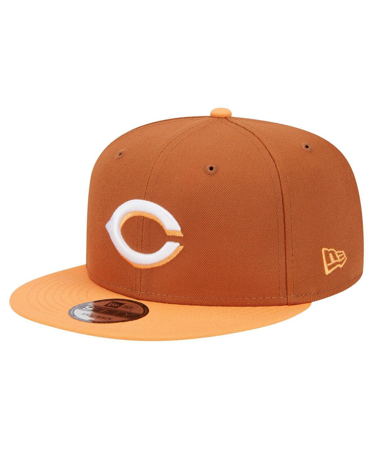 Mens New Era Brown Cincinnati Reds Spring Color Two-Tone 9FIFTY Snapback Hat Product Image