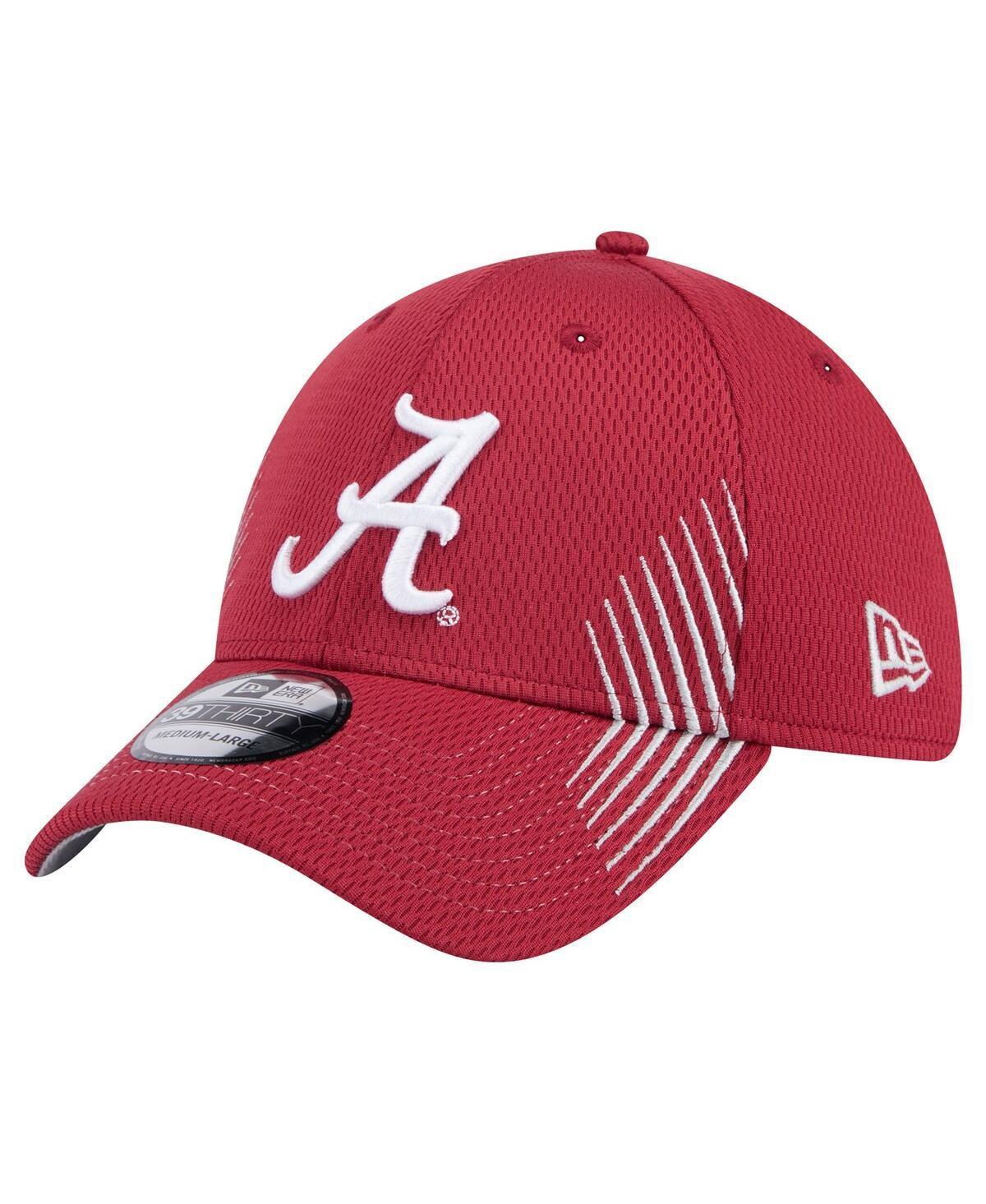 Mens New Era Crimson Alabama Crimson Tide Active Slash Sides 39THIRTY Flex Hat Product Image