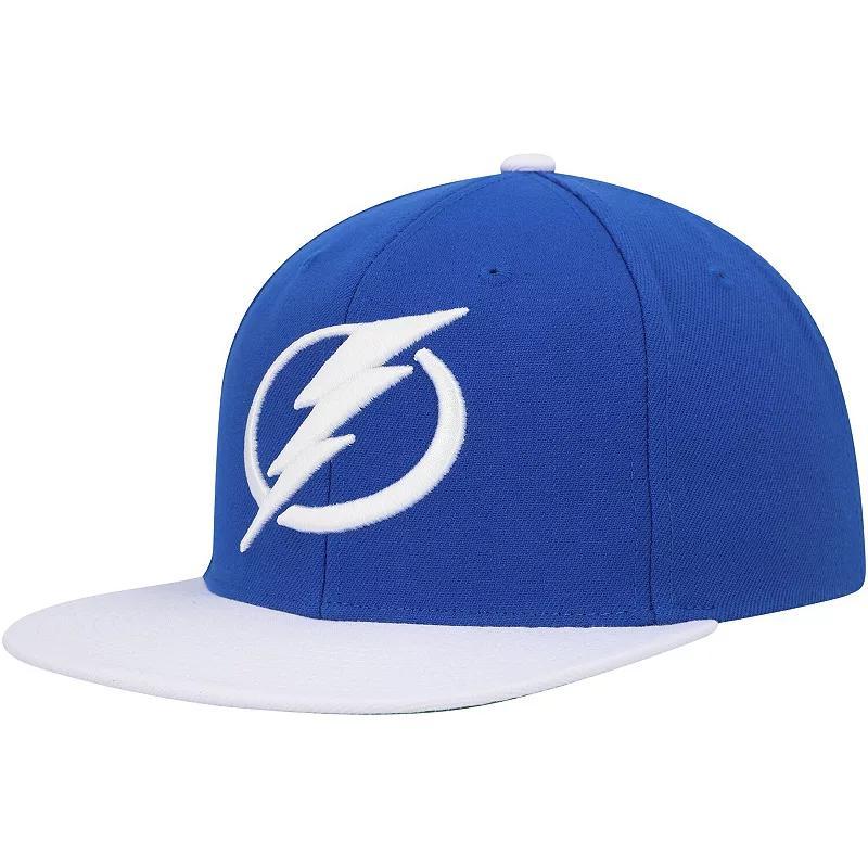 Mens Mitchell & Ness Blue Tampa Bay Lightning Core Team Ground 2.0 Snapback Hat Product Image