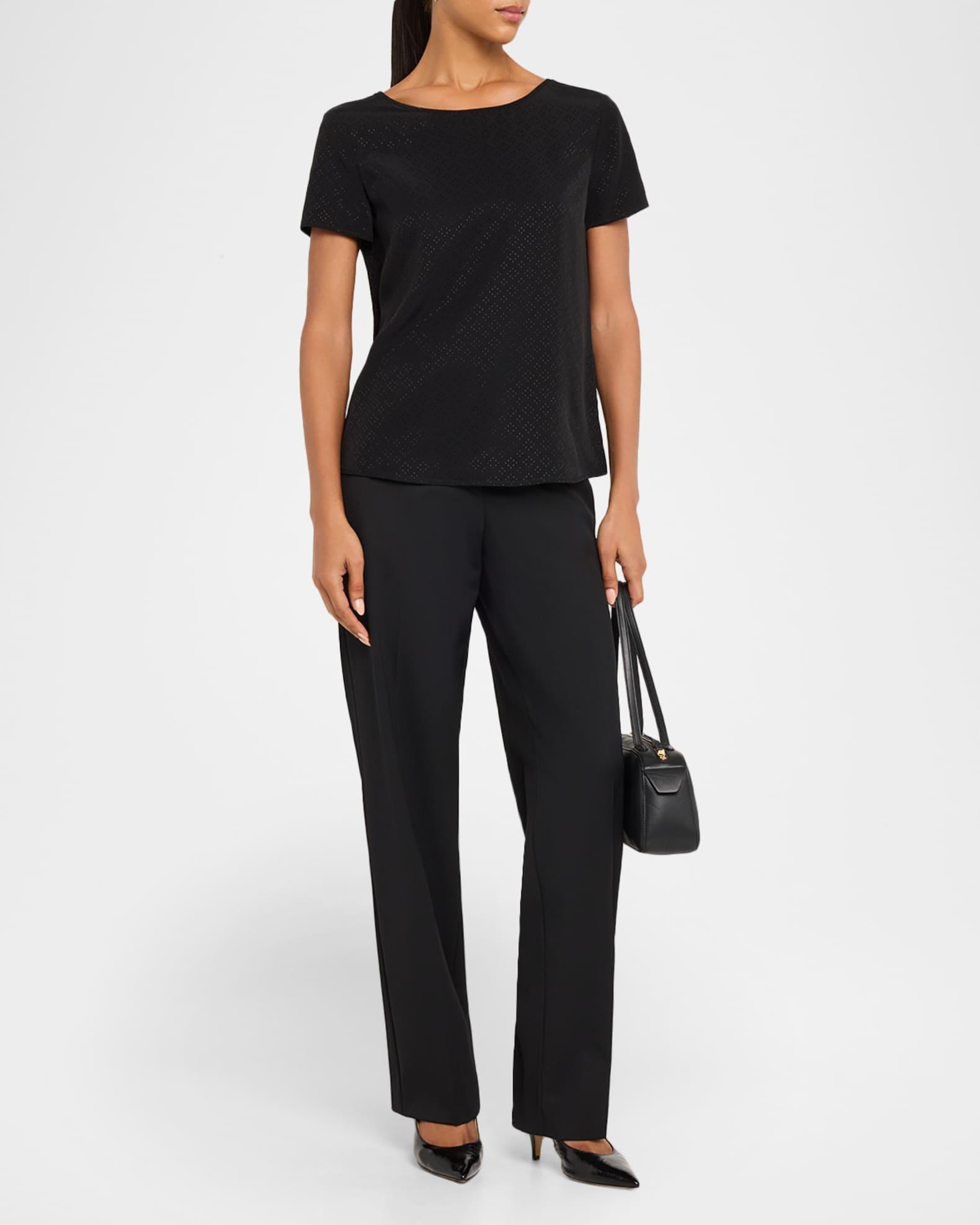 Diamond-Textured Viscose Satin Tee Product Image