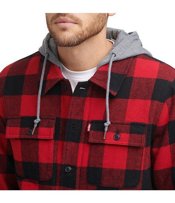 Levi's® Sherpa Lined Classic Flannel Plaid Shirt Jacket Product Image