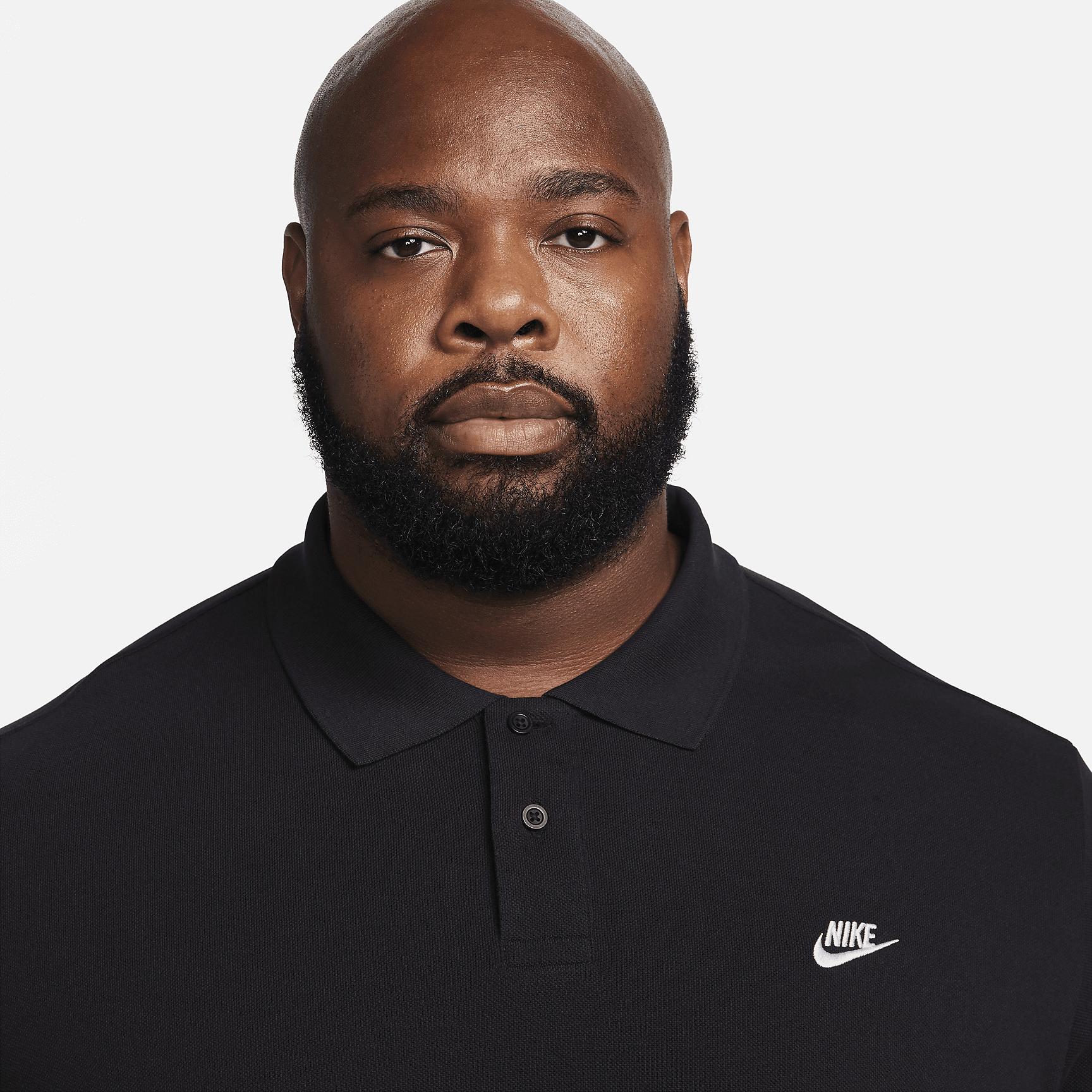 Nike Mens Nike Club SS Polo Pique - Mens Black/White Product Image