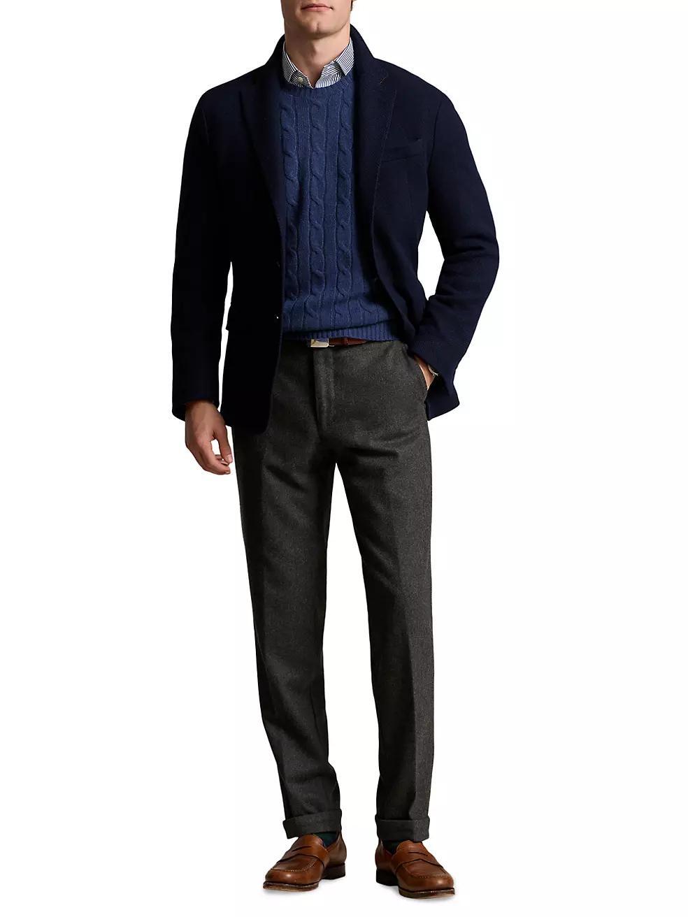 Mens Herringbone Wool-Blend Jacket Product Image