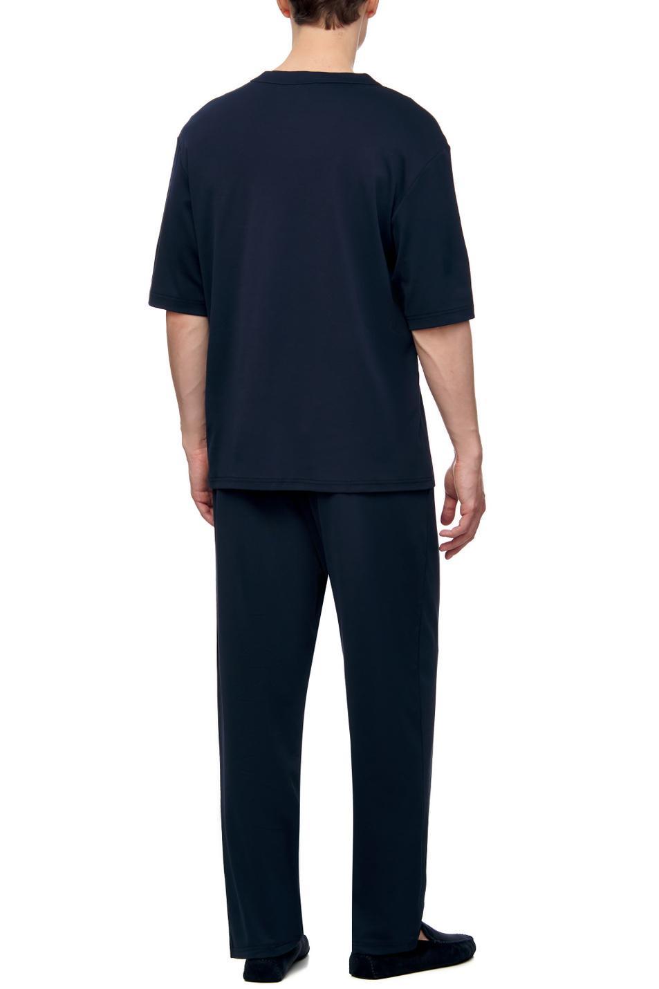 ZEGNA V-collar Short-sleeved Pajamas In Black Product Image