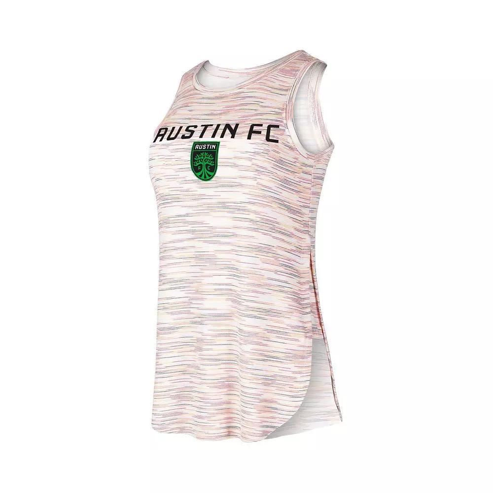 Women's Concepts Sport White Austin FC Sunray Tri-Blend Tank Top,  Product Image