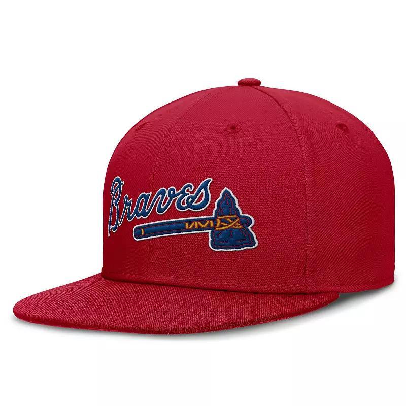 Atlanta Braves True Nike Mens Dri-FIT MLB Fitted Hat | NB186DLAW-5BG Product Image