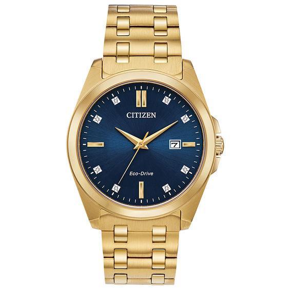 Citizen Eco-Drive Mens Corso Diamond Accent Watch - BM7103-51L Gold Tone Product Image