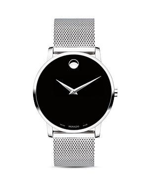 Movado Mens Stainless Steel Mesh Bracelet Watch - Silver Product Image