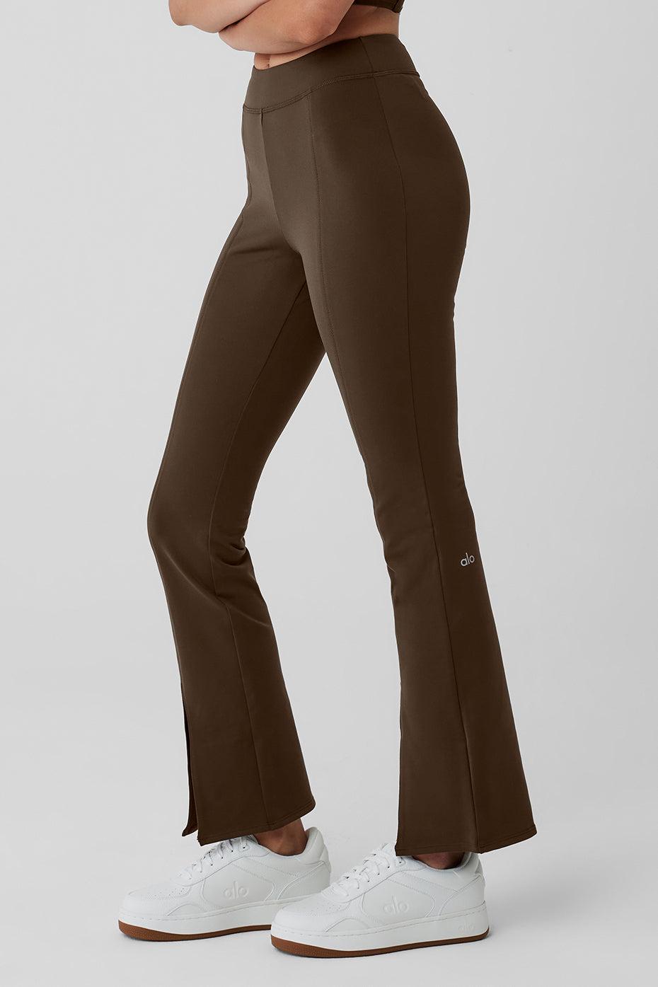 Airbrush High-Waist 7/8 Flutter Legging - Espresso Product Image