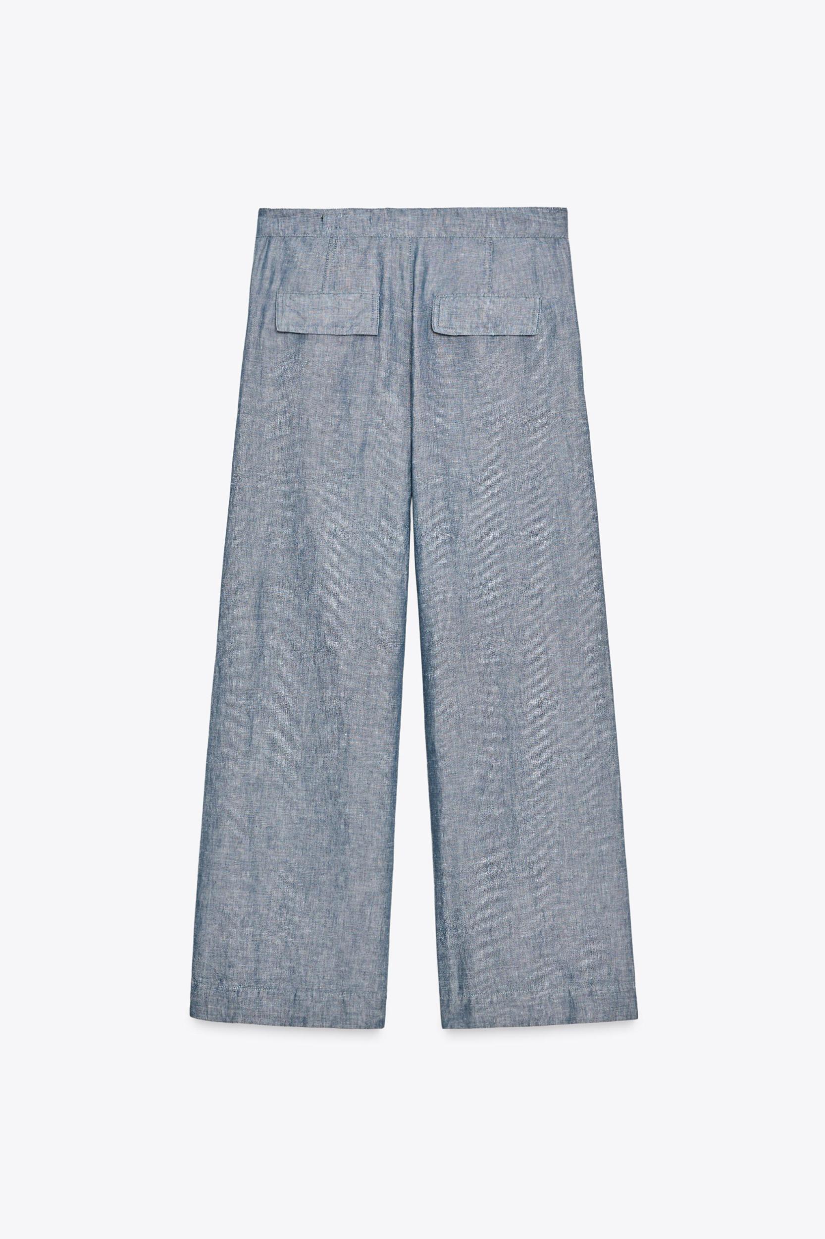 ZW COLLECTION WIDE LEG LINEN PANTS Product Image