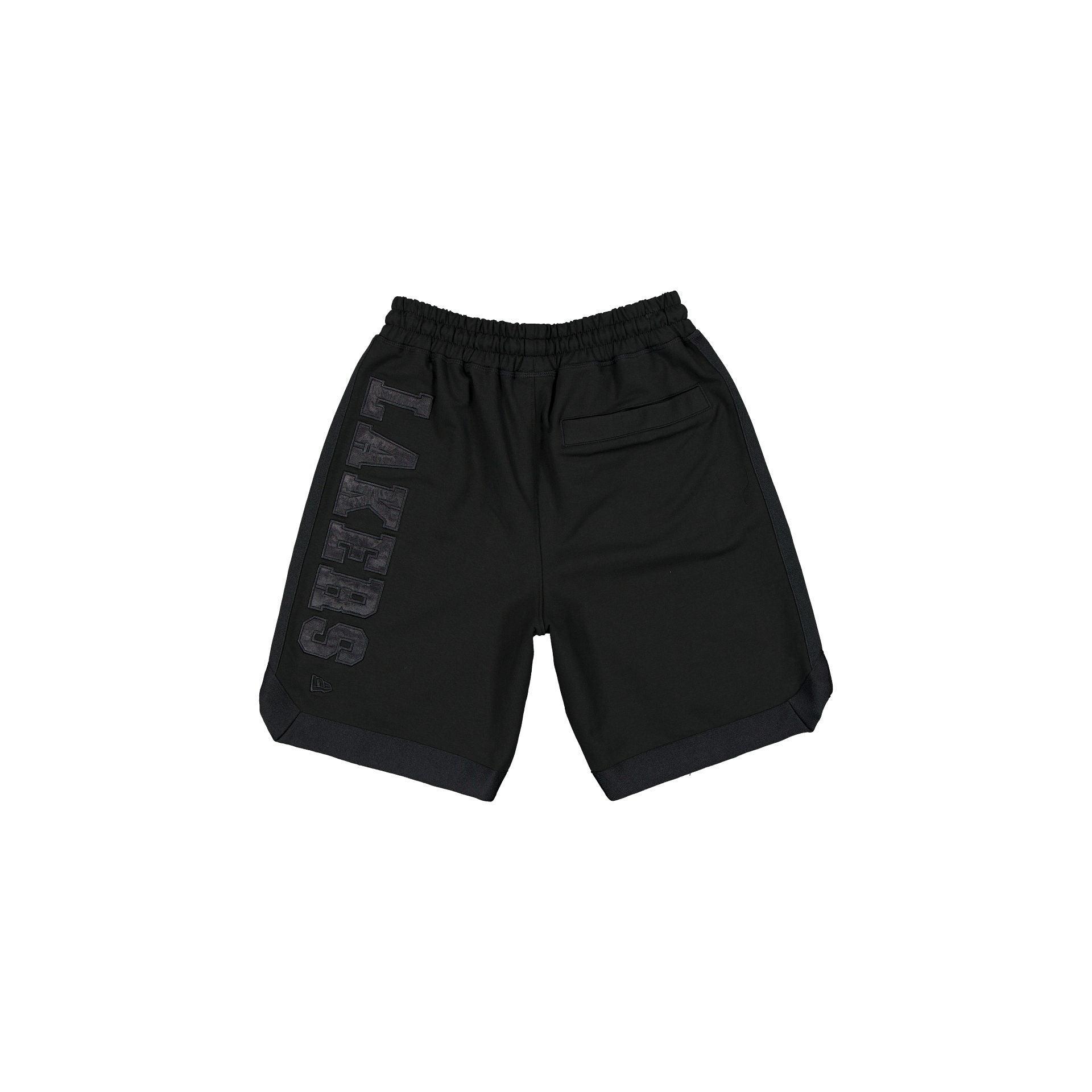 Los Angeles Lakers Black on Black Logo Select Shorts Male Product Image