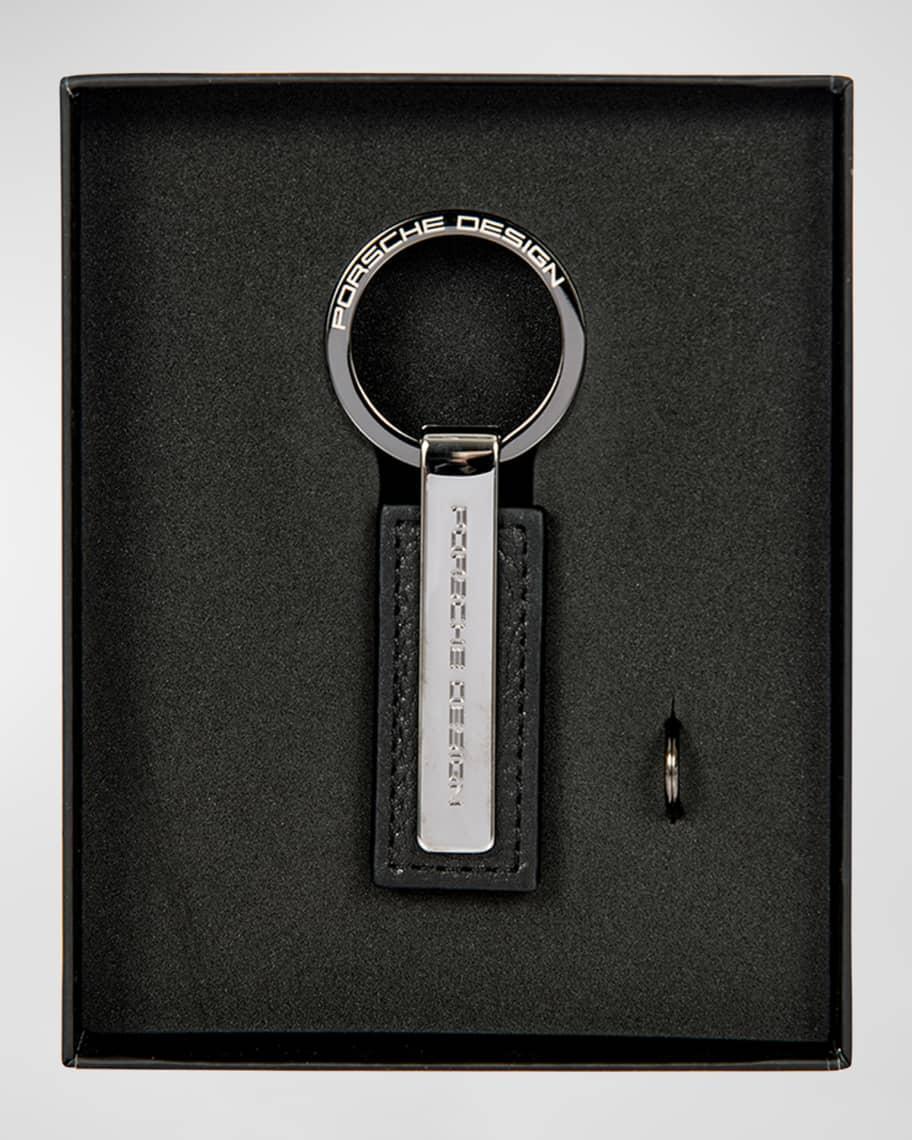 Men's PD Leather and Metal Bar Keyring Product Image