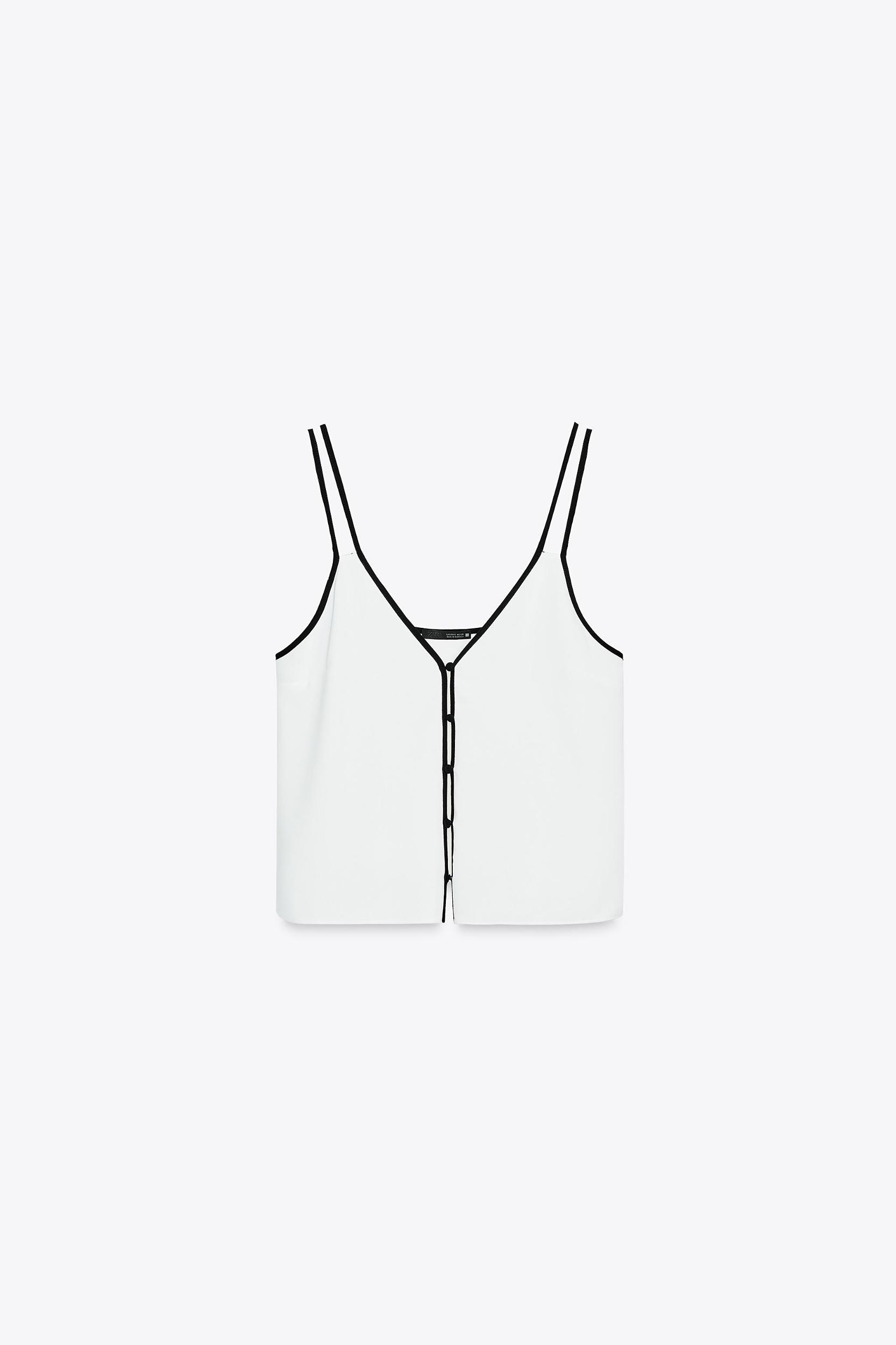 CONTRAST PIPED TRIM CAMISOLE Product Image