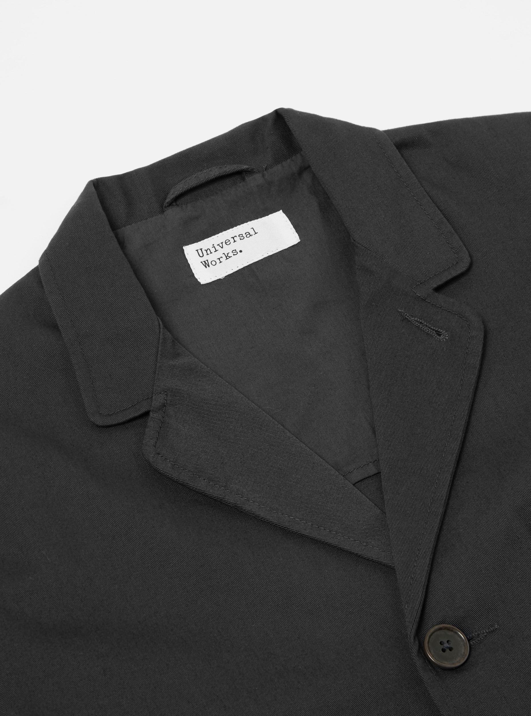 Black Twill Three Button Jacket Product Image