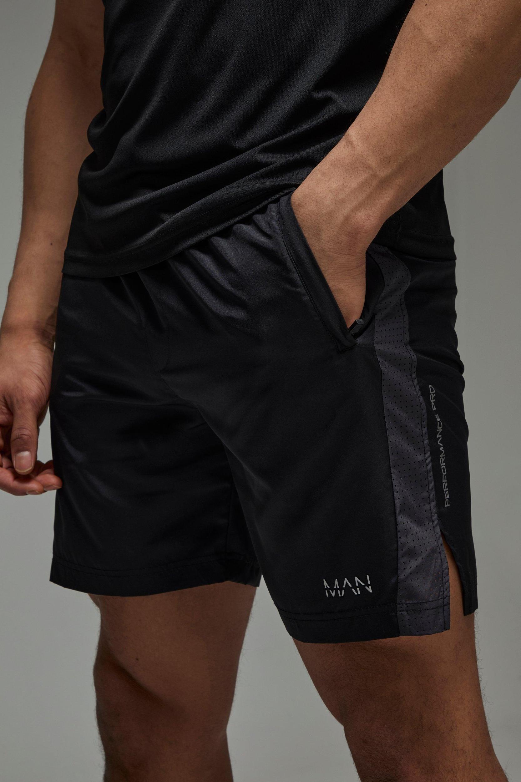 Man Active Lightweight Perforated 7inch Shorts | boohooMAN USA Product Image
