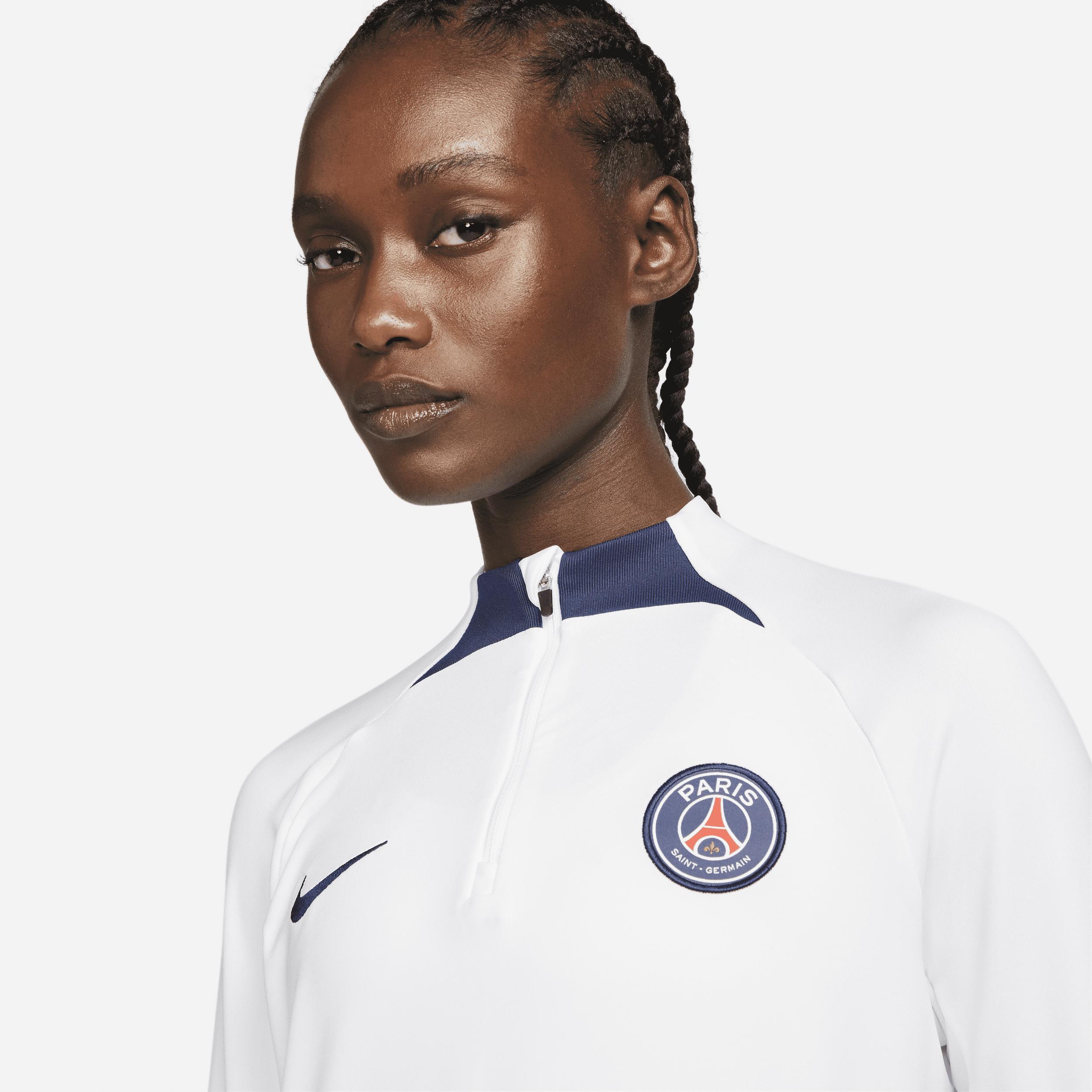 Womens Nike White Paris Saint-Germain Strike Drill Raglan Performance Quarter-Zip Top Product Image