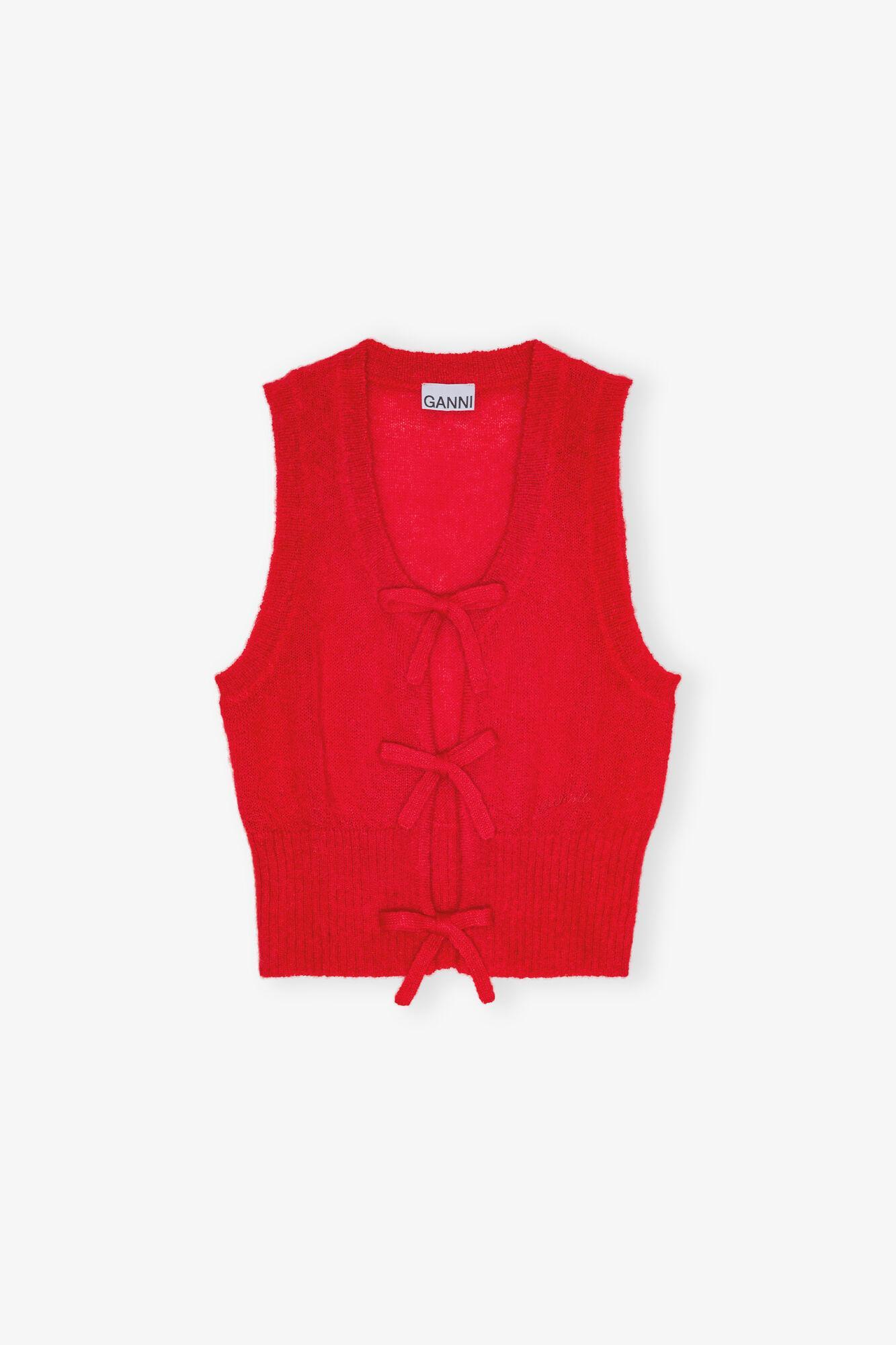 Red Tie String Vest Product Image