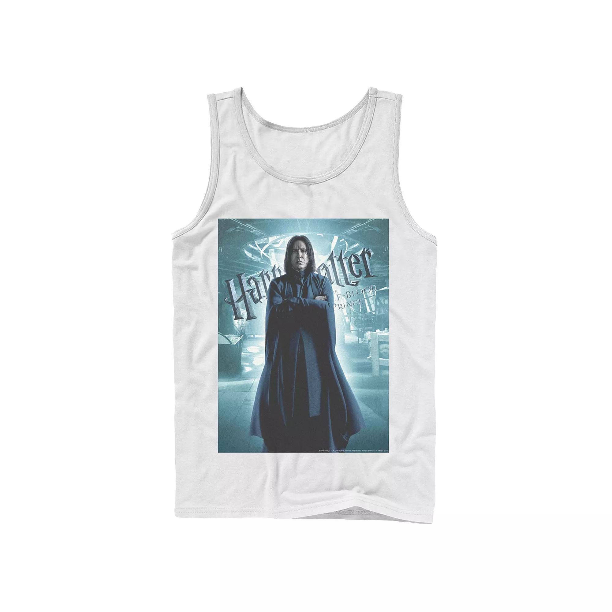 Men's Harry Potter Half-Blood Prince Snape Character Poster Graphic Tank Top, Size: Large, White Product Image