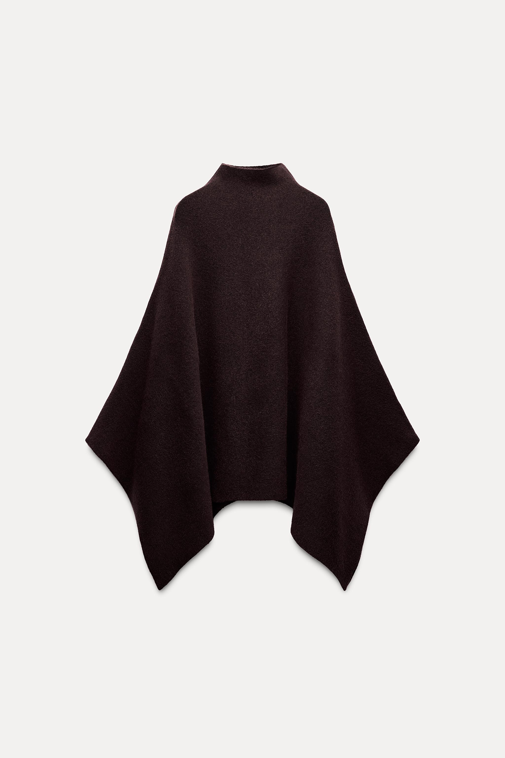 ASYMMETRIC KNIT CAPE Product Image