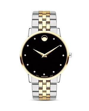 MovadoMuseum Classic Black Dial Link Two Tone Bracelet Watch - Two Product Image