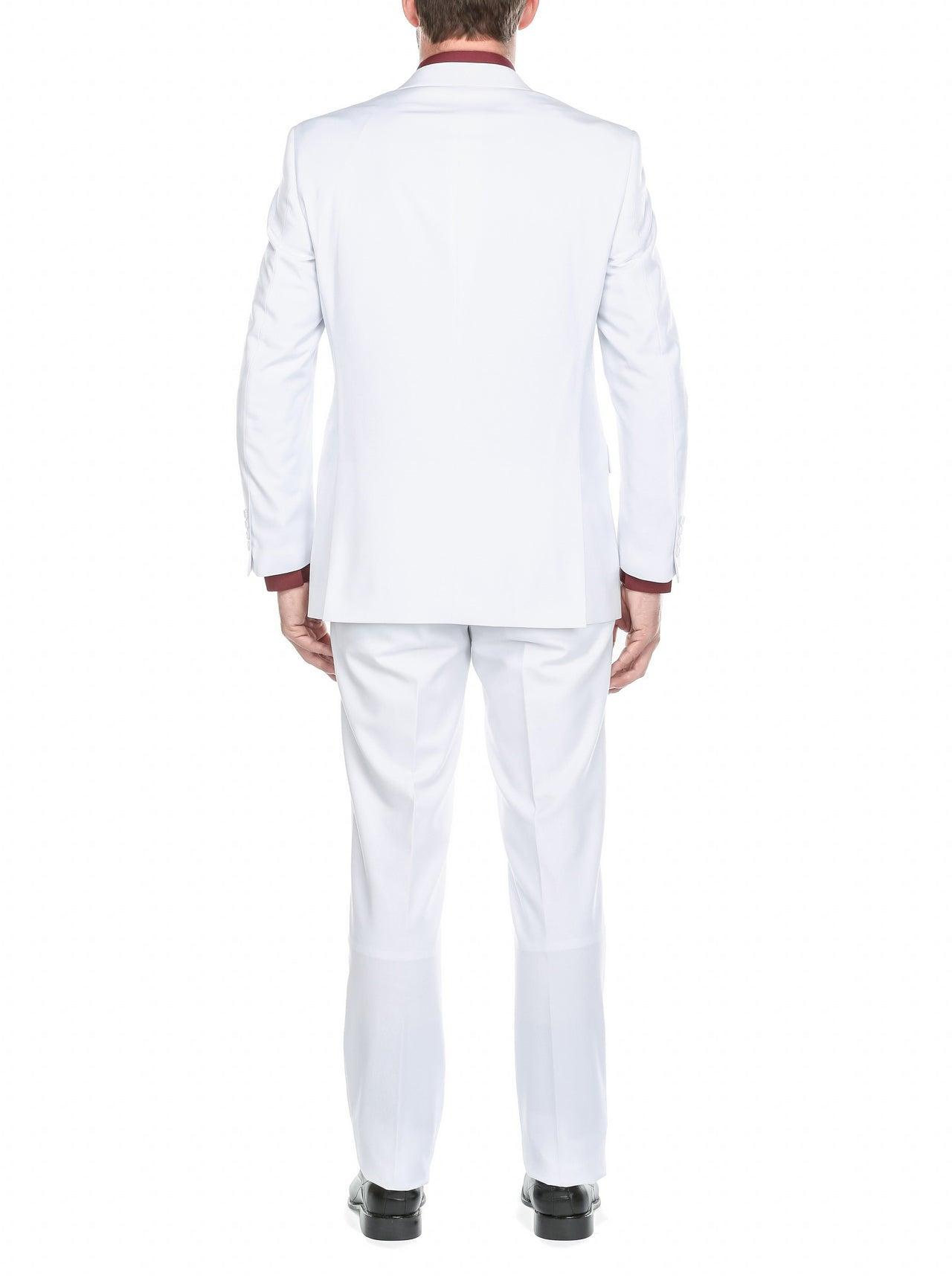 Vanderbilt Collection - Classic 2 Piece Suit 2 Buttons Regular Fit In White Product Image