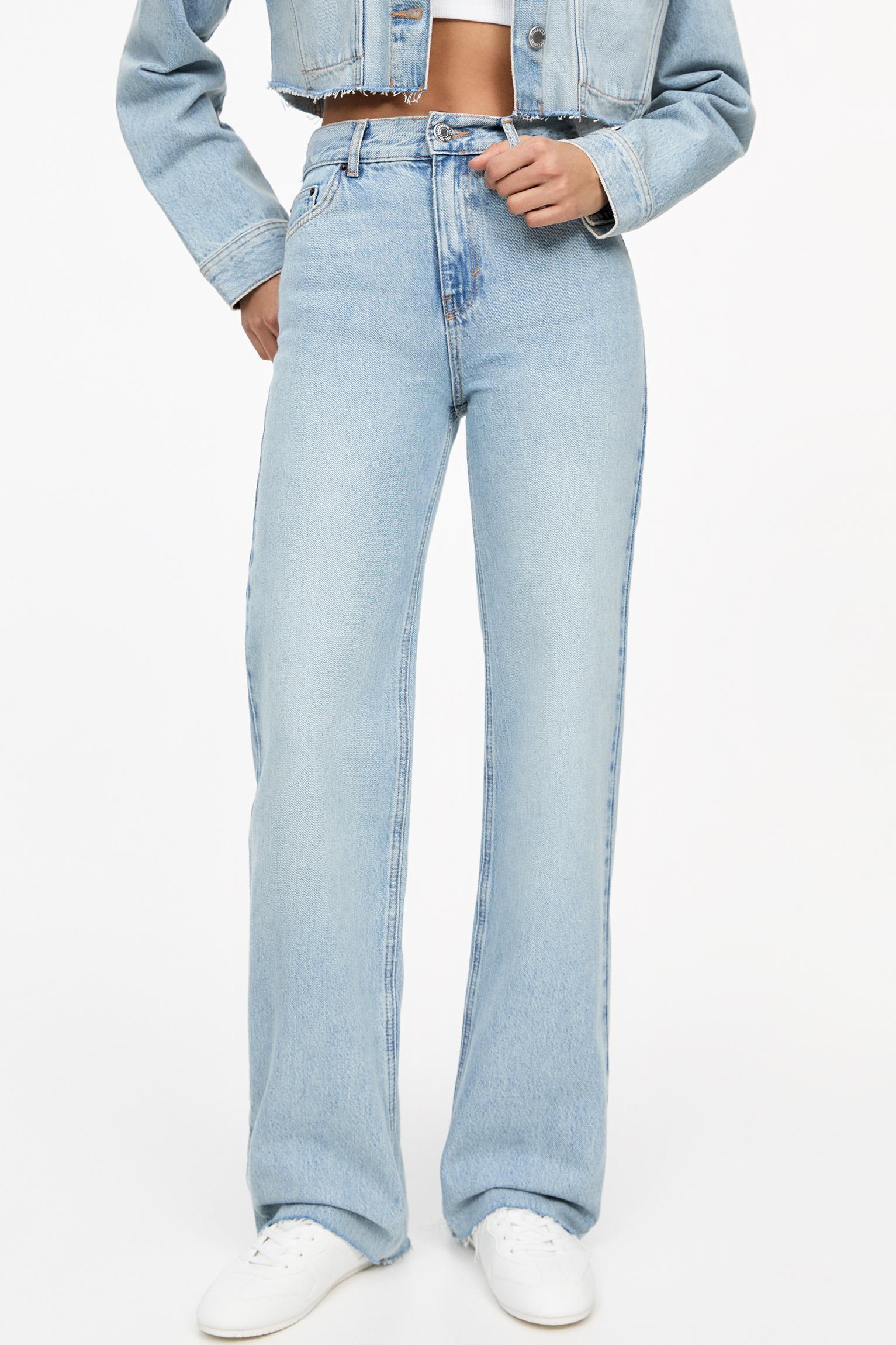 Straight-leg high-waist jeans Product Image