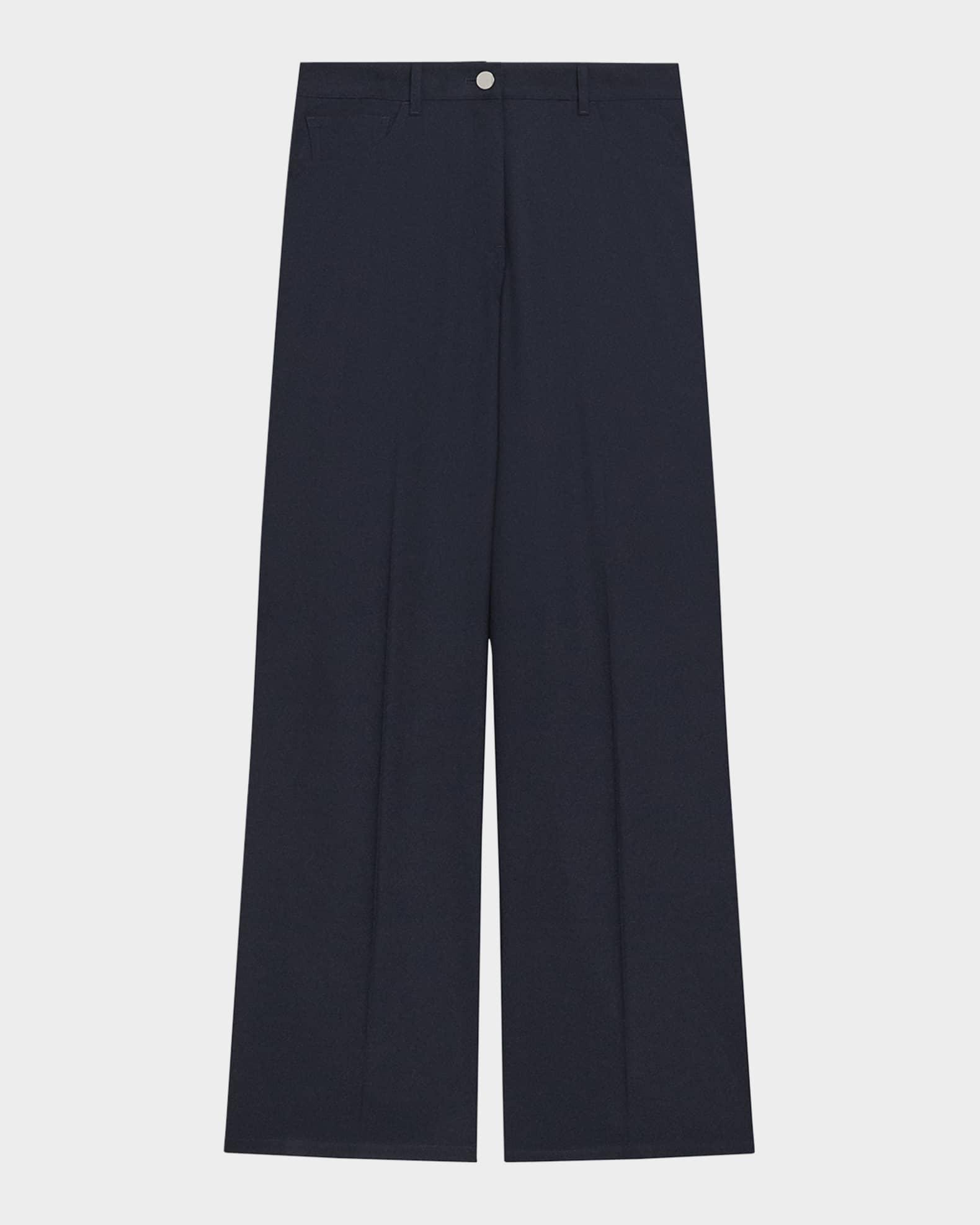 Flannel Relaxed Straight-Leg Pants Product Image