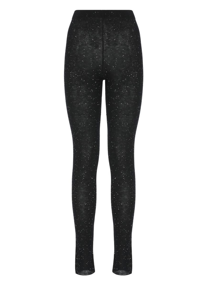 FABIANA FILIPPI Wool-blend Sequinned Leggings In Black Product Image