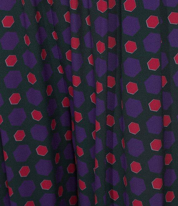 COREY LYNN CALTER Yimmi Crepe Dot Print Point Collar Long Sleeve Button Front Coordinating Top Product Image