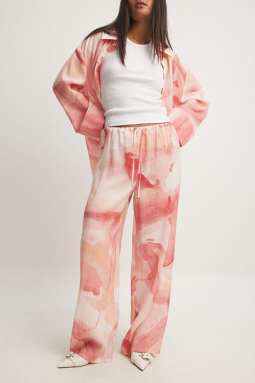 Flowy Printed Pants Product Image