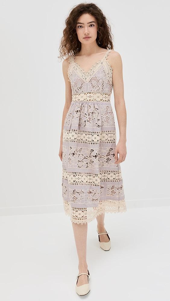 Sea Joah Embroidery Sleeveless Midi Dress | Shopbop Product Image