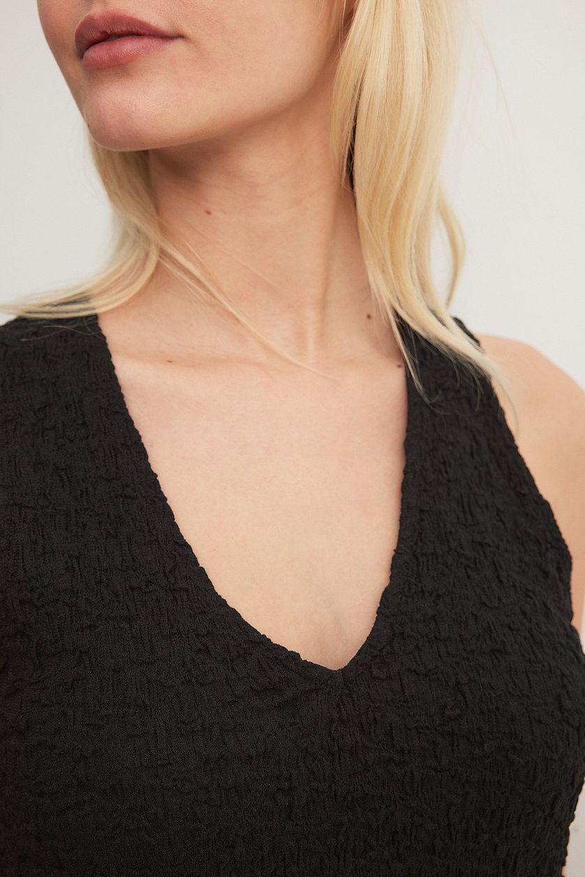 Structured Sleeveless Top Black Product Image