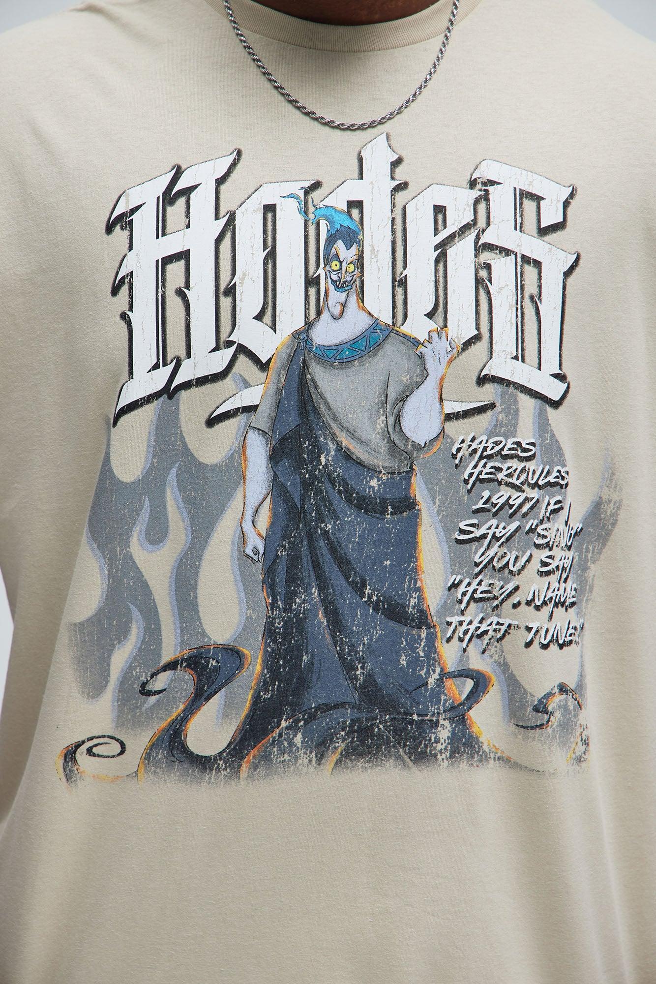 Disney Hades If I Say Sing Oversized Short Sleeve Tee - Sand Product Image