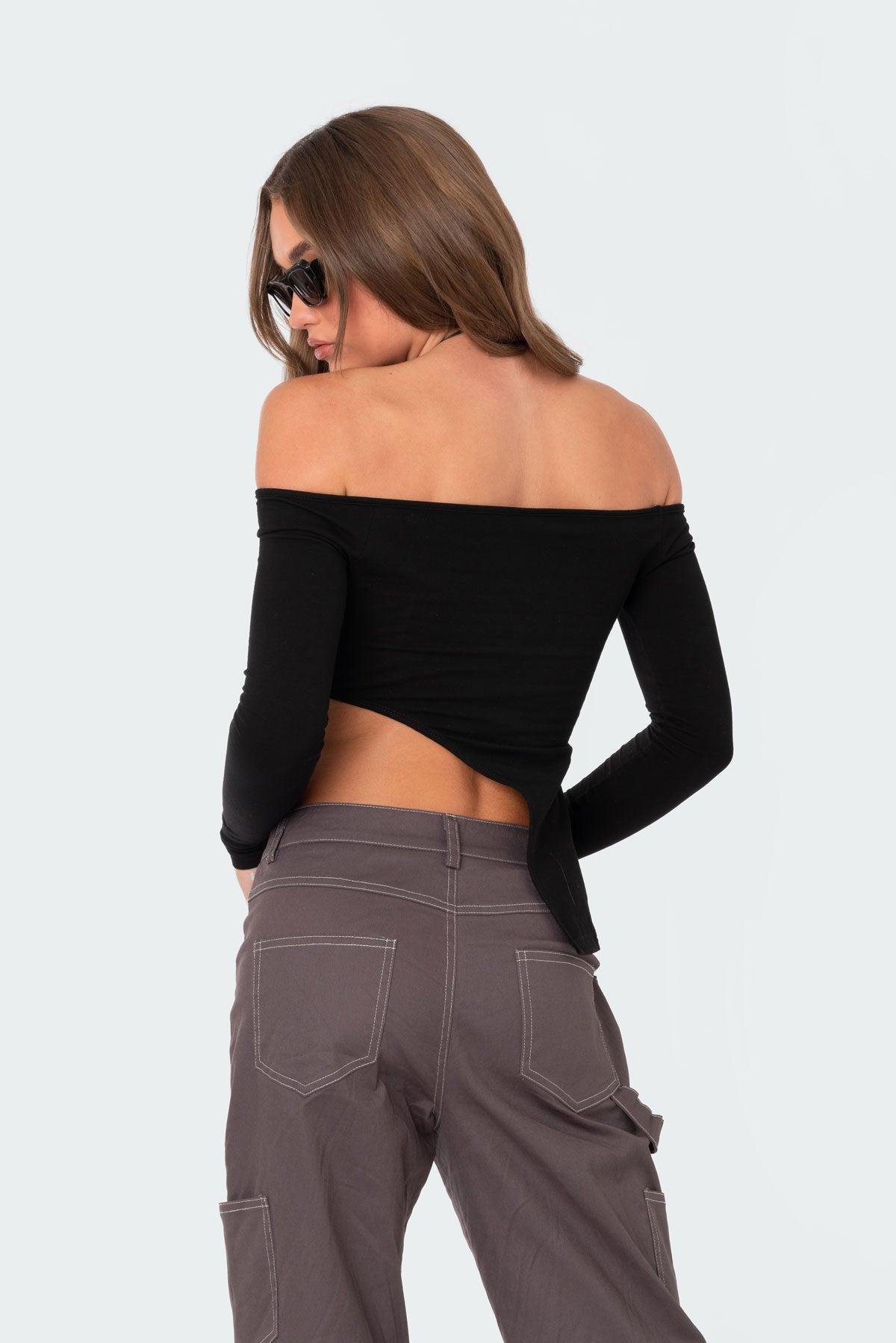 Helena Asymmetric Off The Shoulder Top Product Image