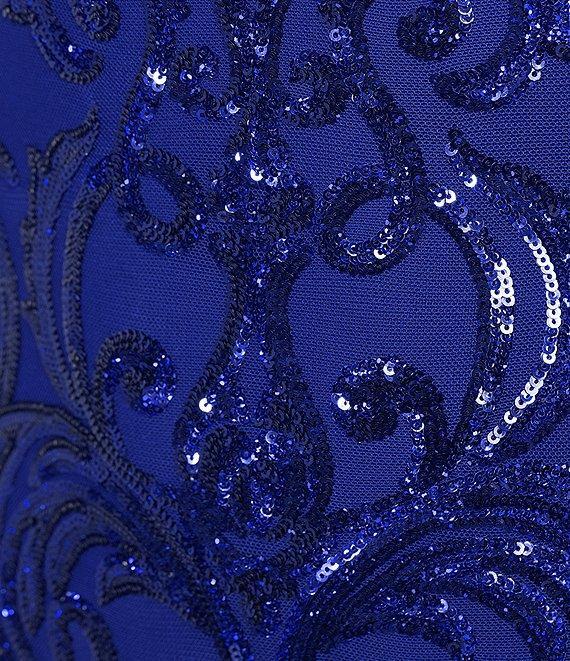 B. Darlin Pattern Sequin Bow Back Bodycon Dress Product Image