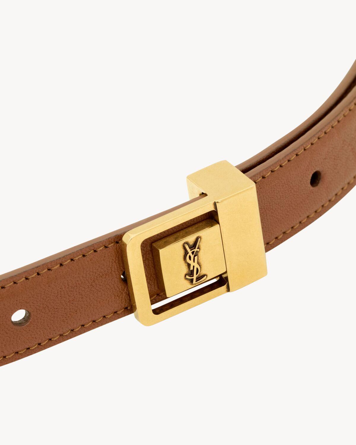 LA 66 thin belt in grained lambskin | Saint Laurent | YSL.com Product Image